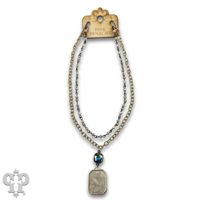 Double strand necklace with crystals from Swarovski®