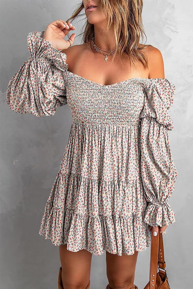Flirty Puff Sleeve A-Line Dress | Spring & Summer Strapless Dress