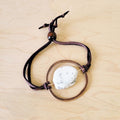 **White Turquoise Bracelet w/ Adjustable Ties 010hh