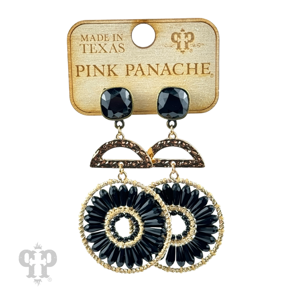 Modern circle earring with crystals from Swarovski®- LC