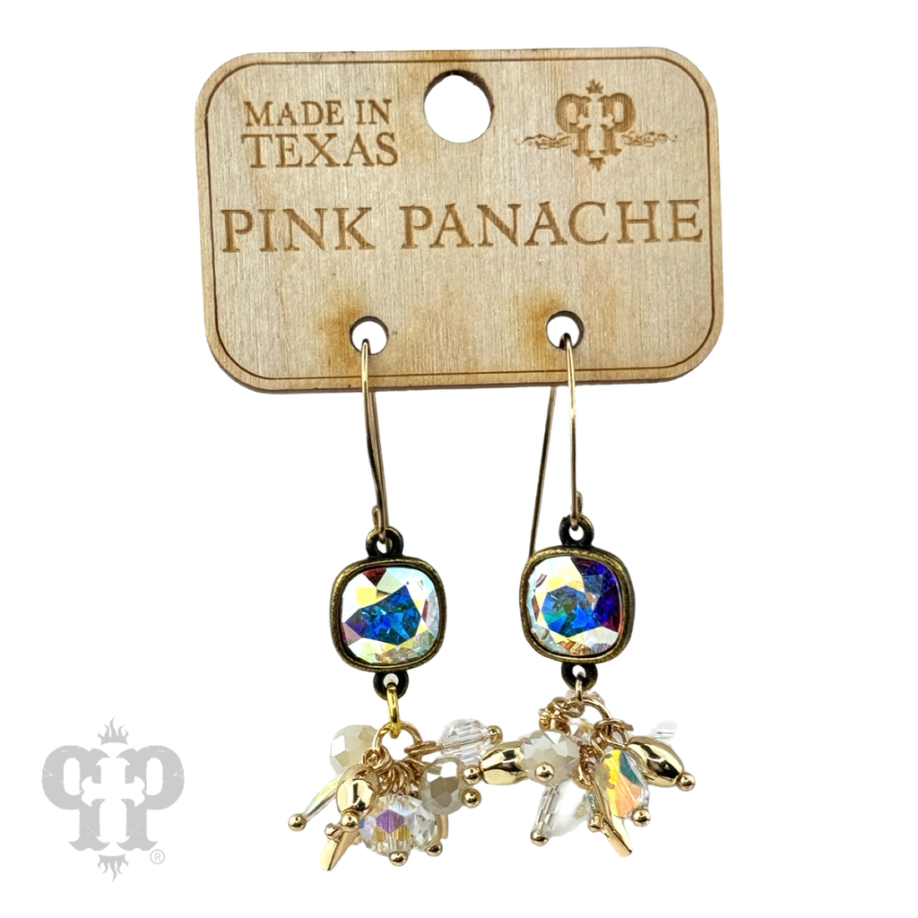 Bead cluster dangle earring with crystals from Swarovski®- LC