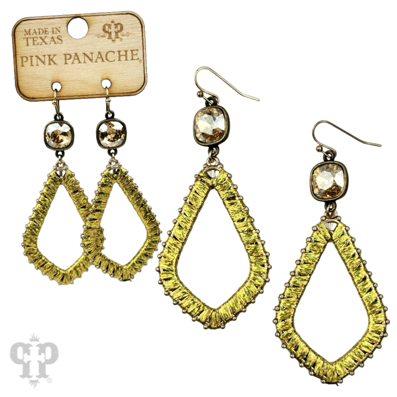 Tinsel wrapped diamond teardrop with crystals from Swarovski®- LC