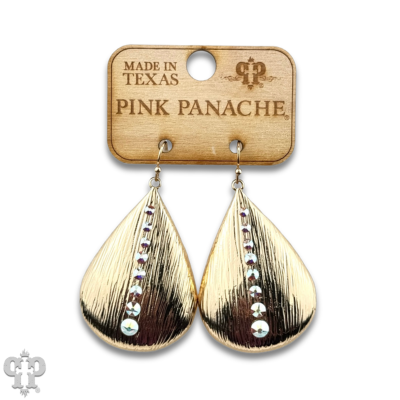 Large raindrop earring with crystals from Swarovski®