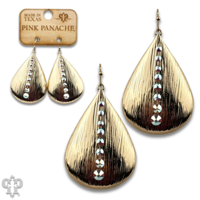 Large raindrop earring with crystals from Swarovski®