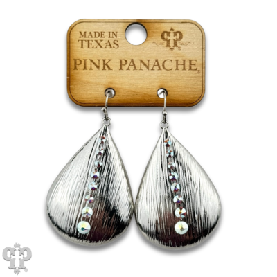 Large raindrop earring with crystals from Swarovski®