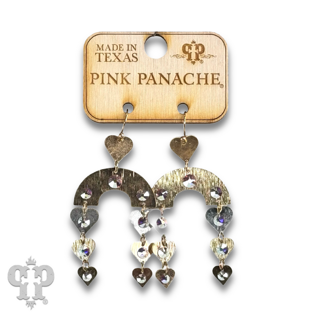 Heart charm and arch earring with crystals from Swarovski® - LC