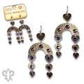 Heart charm and arch earring with crystals from Swarovski® - LC
