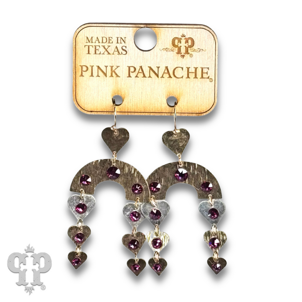Heart charm and arch earring with crystals from Swarovski® - LC