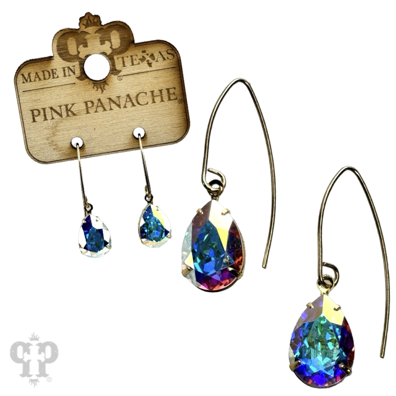 Pear drop earring with crystals from Swarovski®