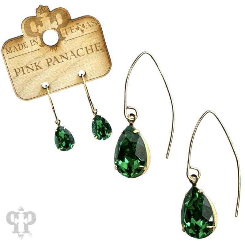 Pear drop earring with crystals from Swarovski®