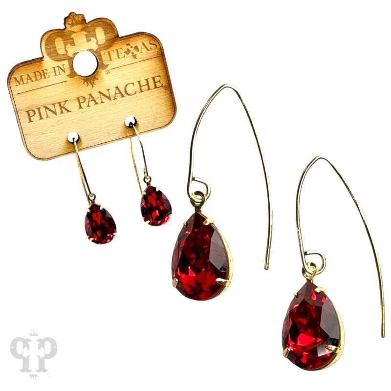 Pear drop earring with crystals from Swarovski®