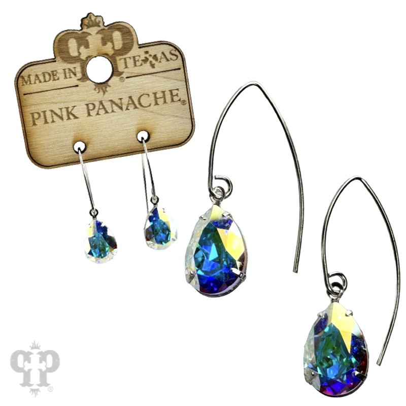 Pear drop earring with crystals from Swarovski®