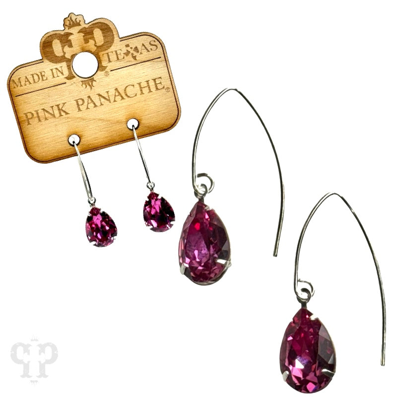 Pear drop earring with crystals from Swarovski®