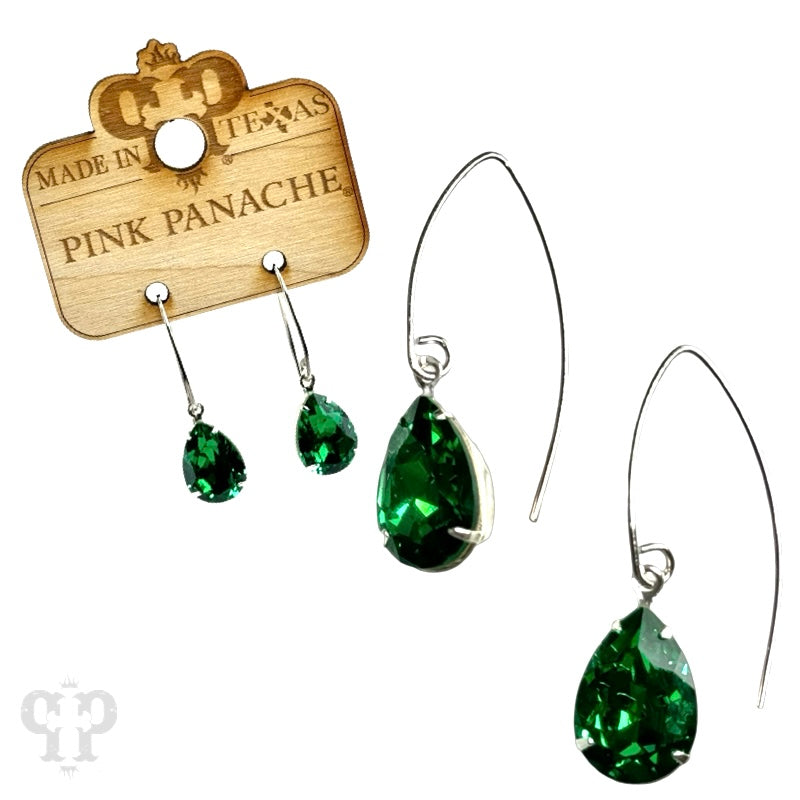 Pear drop earring with crystals from Swarovski®