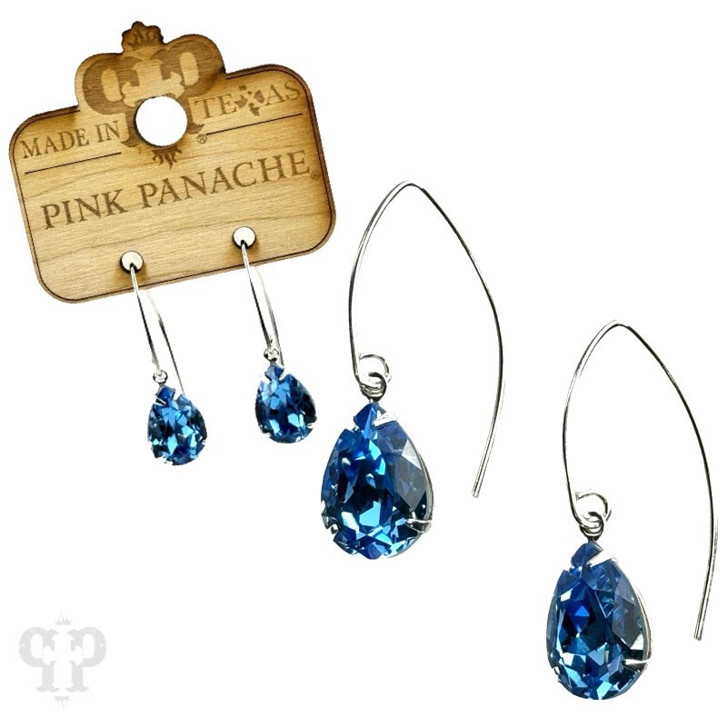 Pear drop earring with crystals from Swarovski®