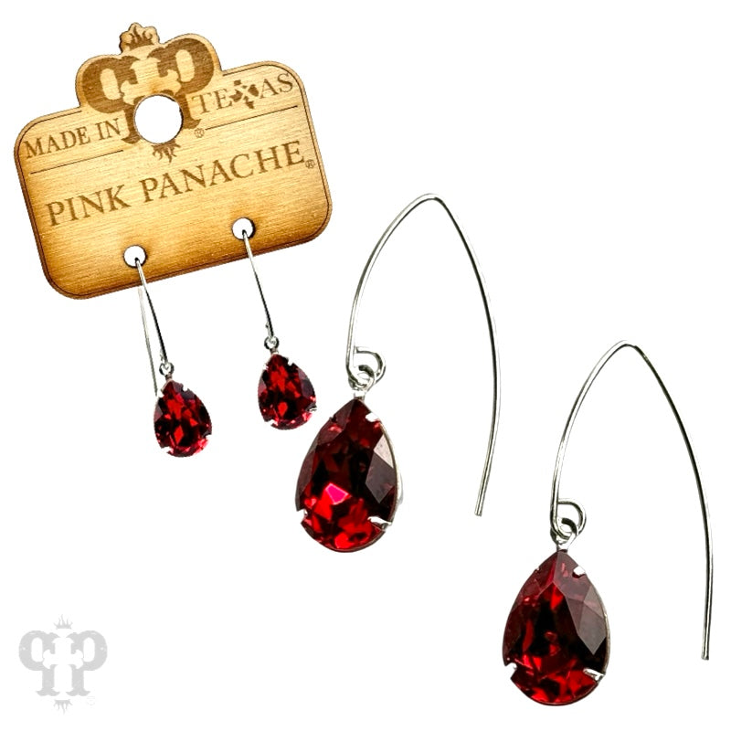 Pear drop earring with crystals from Swarovski®