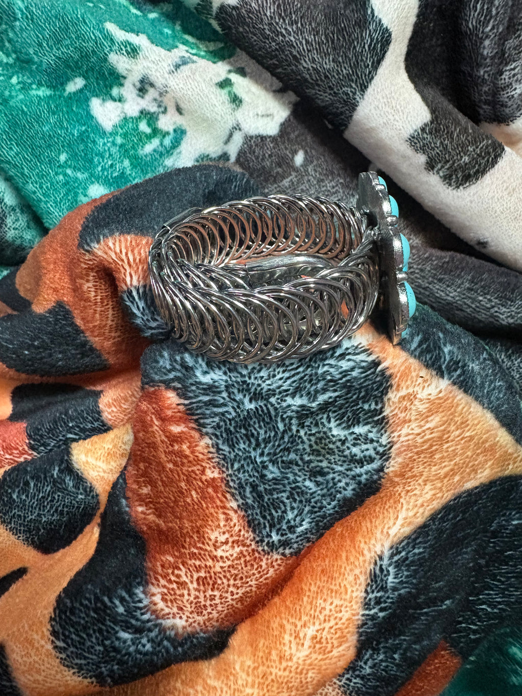 Western Turquoise Statement Cuff Bracelet