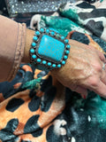 Oversized Turquoise Western Statement Cuff Bracelet