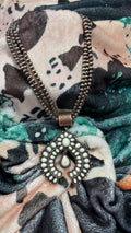 Western Ivory Squash Blossom Statement Necklace
