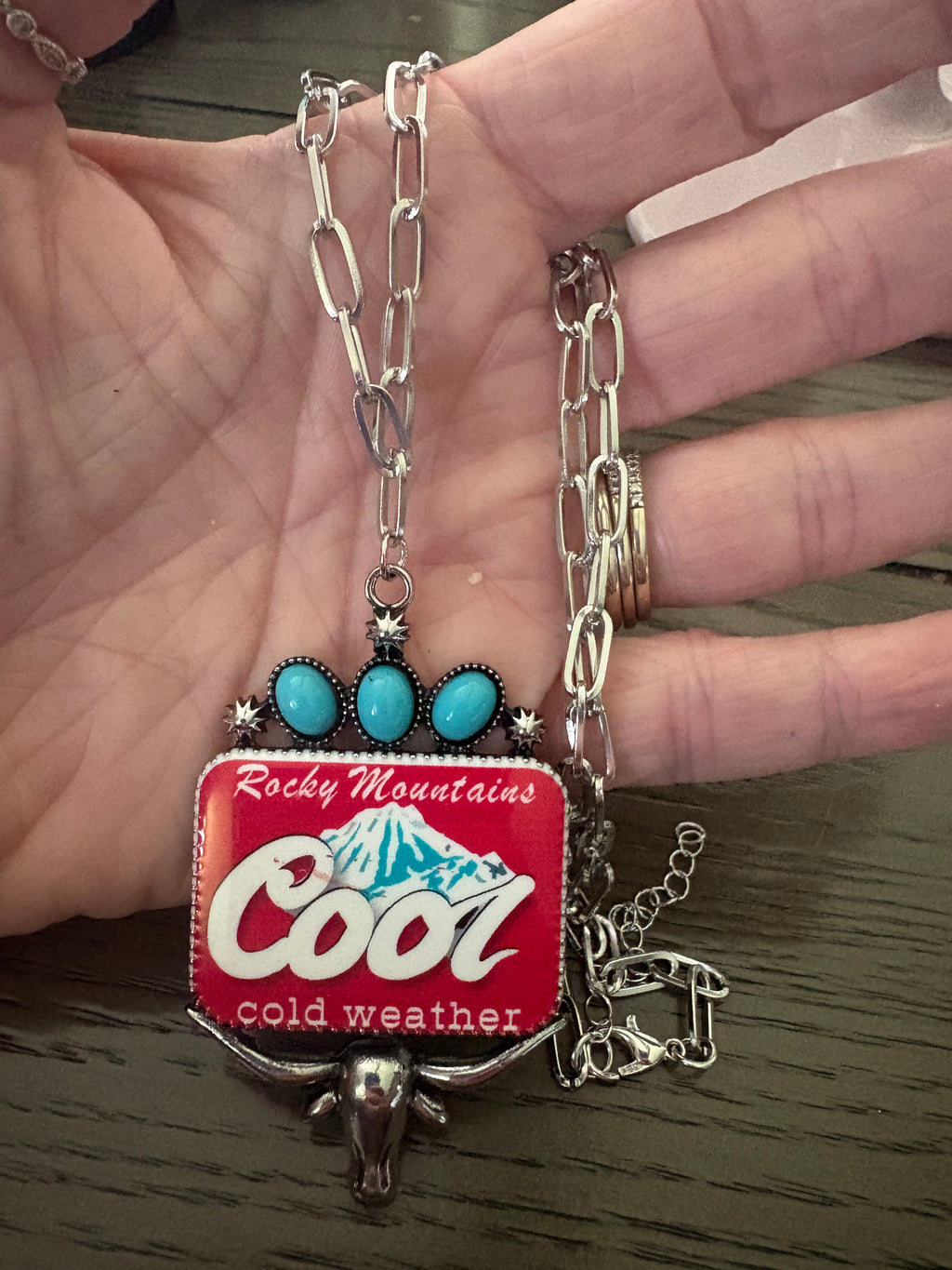 Rocky Mountain Turquoise Western Pendant Necklace