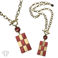 Checkerboard pendant necklace with crystals from Swarovski®- LC
