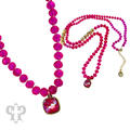 Faceted crystal long necklace with a crystal from Swarovski®- LC