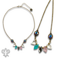 Diamond bead necklace with crystals from Swarovski®