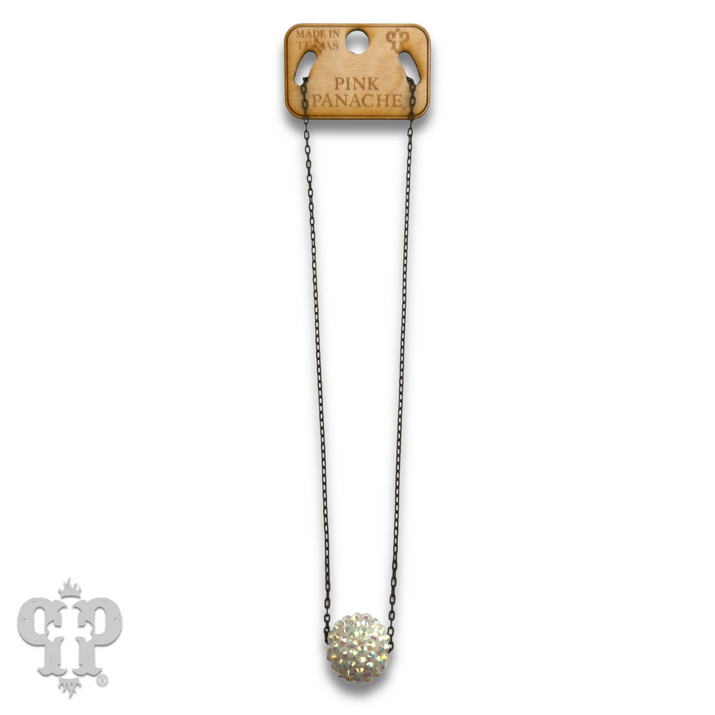 Crystal ball necklace