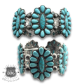 Western oval flower stretch bracelet - LC