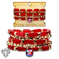 Square tube acrylic bead stacked bracelet with crystals from Swarovski®