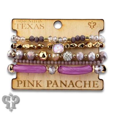 Chunky variety bead bracelet set with crystals from Swarovski®