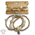 Chunky stone chip bracelet with a crystal from Swarovski®