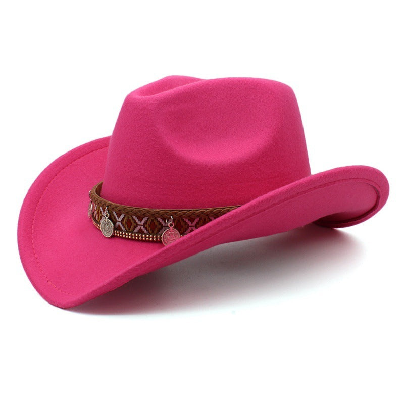 Western Charm Woolen Cowgirl Hat