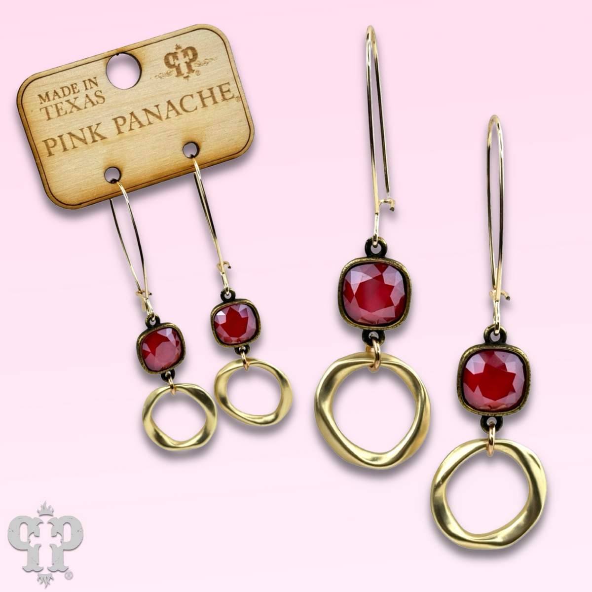Red crystal earring with crystals from Swarovski®- LC