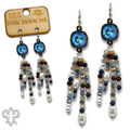 Bead fringe earring with crystals from Swarovski®- LC