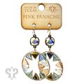 Triangle bead circular dangle earring with crystals from Swarovski®- LC
