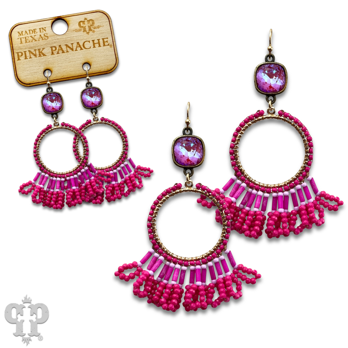Faceted bead fringe with crystals from Swarovski®- LC