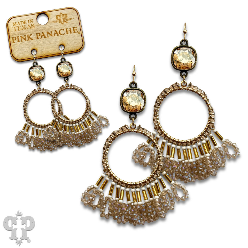 Faceted bead fringe with crystals from Swarovski®- LC