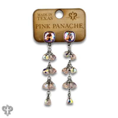 Waterfall bead earring with crystals from Swarovski®