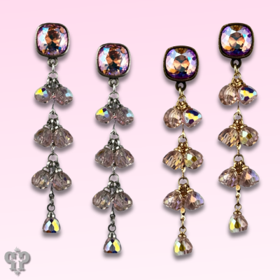 Waterfall bead earring with crystals from Swarovski®