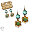 Stone center flower earring with crystals from Swarovski®