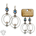 Faceted clover bead earring with crystals from Swarovski®