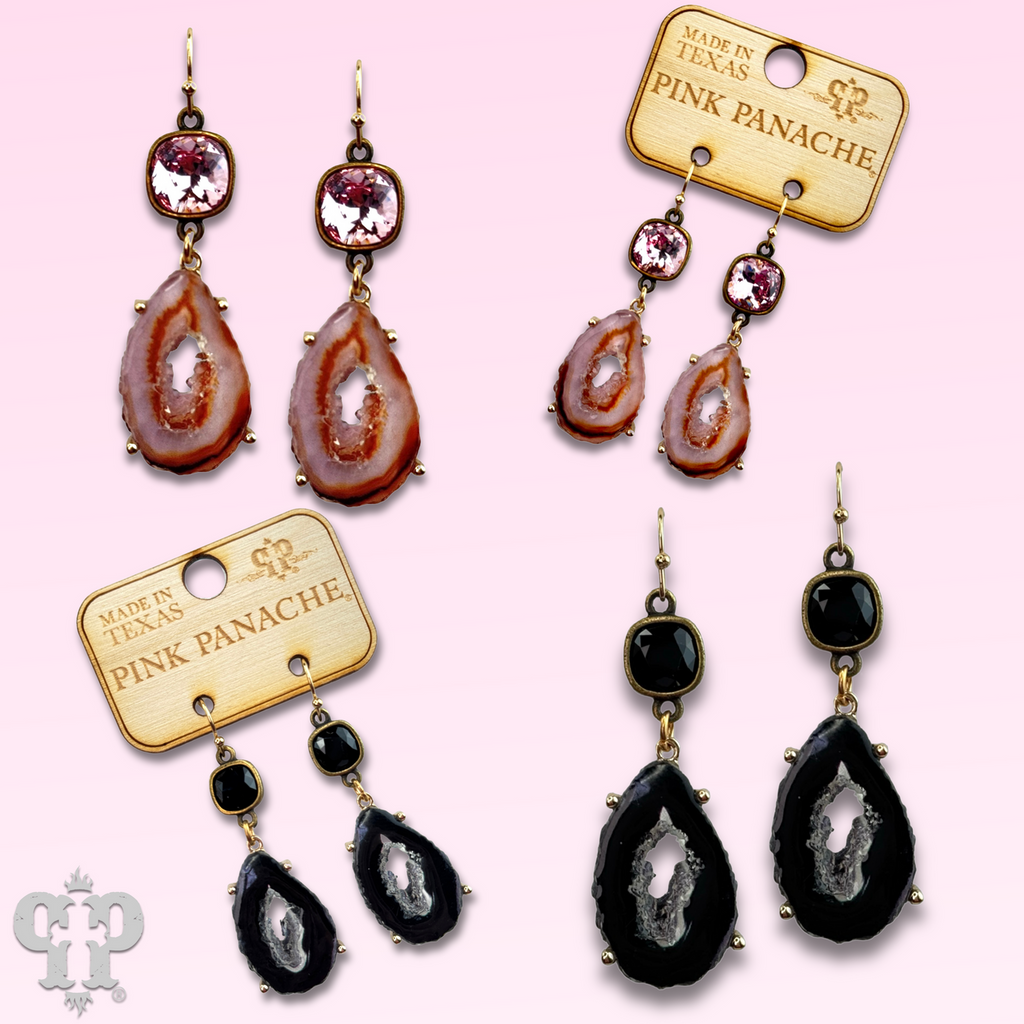 Druzy earring with crystals from Swarovski® - LC