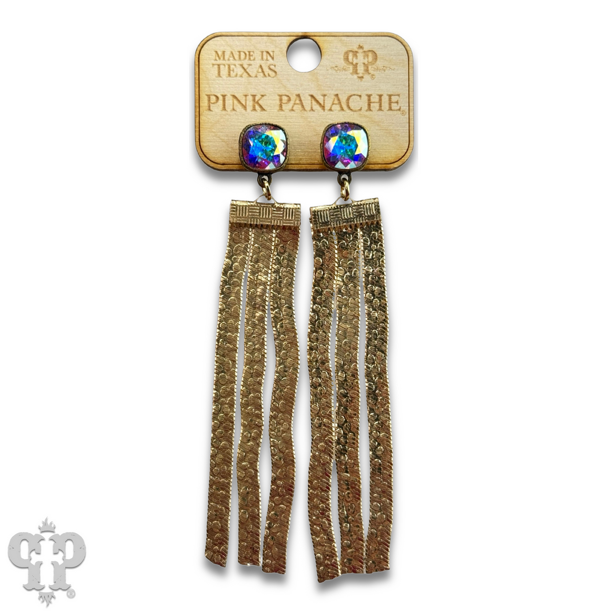 Mesh fringe earring with crystals from Swarovski®