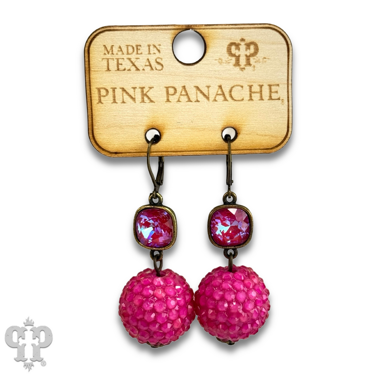 Crystal ball earring with crystals from Swarovski®
