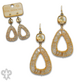 Tube bead wrapped earring with crystals from Swarovski®