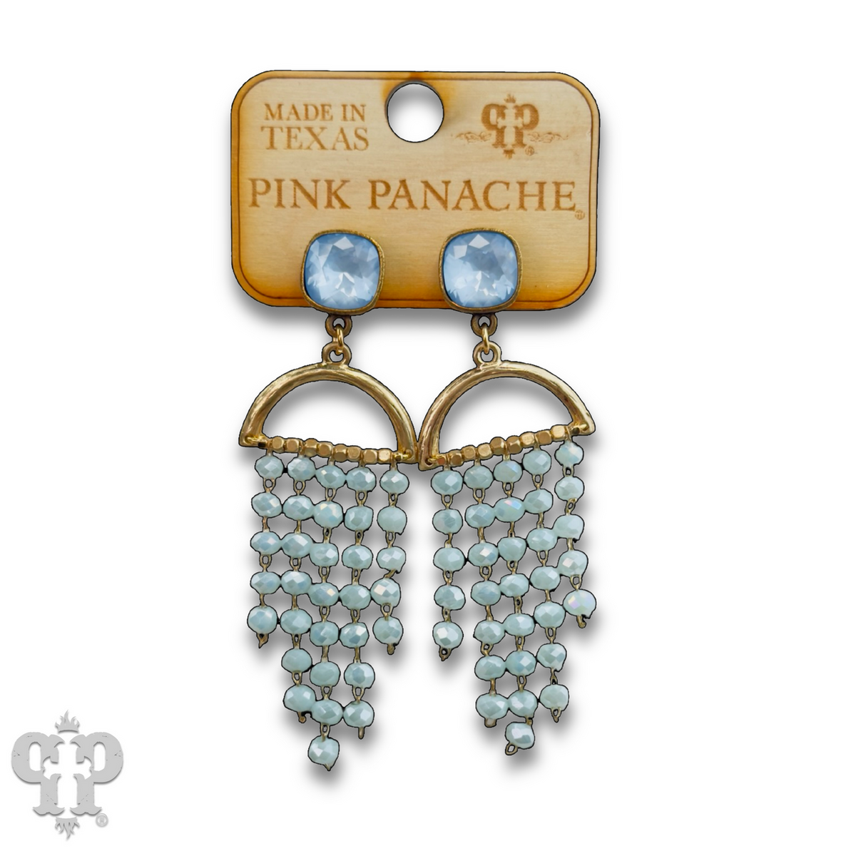 Waterfall beaded earring with crystals from Swarovski®