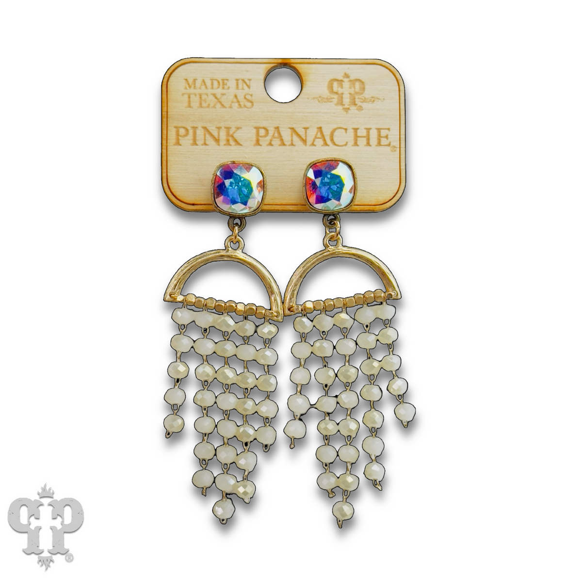 Waterfall beaded earring with crystals from Swarovski®