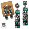 Western rectangle drop earring