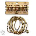 Gold bead bracelet set with crystals from Swarovski®- LC